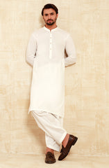 MEN KAMEEZ SHALWAR OFF WHITE