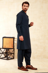 NAVY BLUE COTTON KAMEEZ SHALWAR