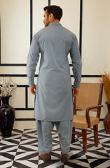 BLUE BLENDED KAMEEZ SHALWAR