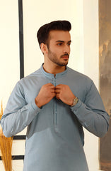 BLUE BLENDED KAMEEZ SHALWAR