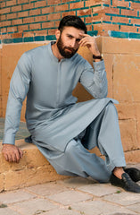 BABY BLUE 100% COTTON KAMEEZ SHALWAR