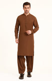 MEN KAMEEZ SHALWAR BROWN