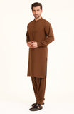 MEN KAMEEZ SHALWAR BROWN