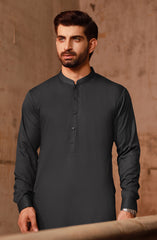 CHARCOAL BLENDED KAMEEZ SHALWAR CHARCOAL