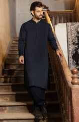 NAVY BLENDED KAMEEZ SHALWAR