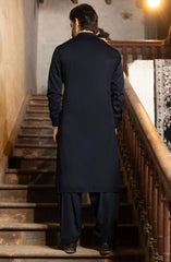 NAVY BLENDED KAMEEZ SHALWAR