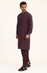 BURGUNDY BLENDED KAMEEZ SHALWAR