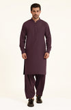 WINTER'24 MEN KAMEEZ SHALWAR BURGUNDY