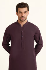 BURGUNDY BLENDED KAMEEZ SHALWAR