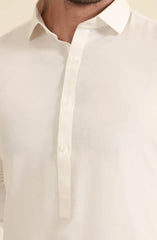 OFF WHITE BLENDED KAMEEZ SHALWAR