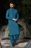 WINTER'24 MEN KAMEEZ SHALWAR TEAL BLUE