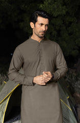 LIGHT BROWN BLENDED KAMEEZ SHALWAR