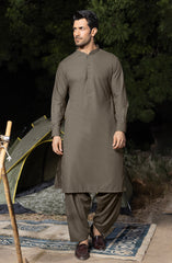 LIGHT BROWN BLENDED KAMEEZ SHALWAR