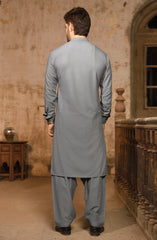 GREY BLENDED KAMEEZ SHALWAR