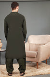 WINTER'24 MEN KAMEEZ SHALWAR OLIVE GREEN