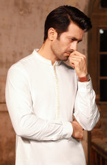 OFF WHITE BLENDED KAMEEZ SHALWAR
