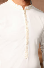 OFF WHITE BLENDED KAMEEZ SHALWAR