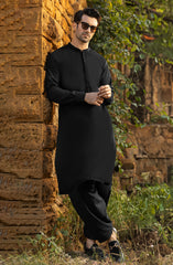WINTER'24 MEN KAMEEZ SHALWAR EMBROIDERED BLACK