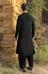 WINTER'24 MEN KAMEEZ SHALWAR EMBROIDERED BLACK