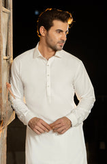 OFF WHITE BLENDED KAMEEZ SHALWAR