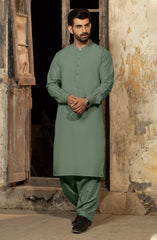 SAGE GREEN BLENDED KAMEEZ SHALWAR