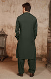 WINTER'24 MEN KAMEEZ SHALWAR OLIVE GREEN