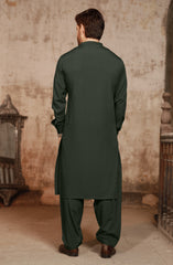 OLIVE GREEN BLENDED KAMEEZ SHALWAR