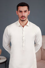 OFF WHITE BLENDED KAMEEZ SHALWAR