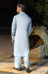 ICE BLUE BLENDED KAMEEZ SHALWAR