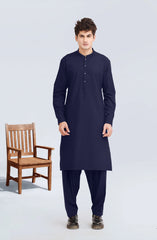 NAVY BLENDED KAMEEZ SHALWAR