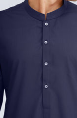 NAVY BLENDED KAMEEZ SHALWAR