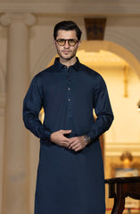 NAVY 100% COTTON KAMEEZ SHALWAR