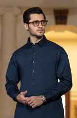 NAVY 100% COTTON KAMEEZ SHALWAR