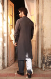 WINTER'24 MEN KAMEEZ SHALWAR WITH WAIST COAT CHARCOAL