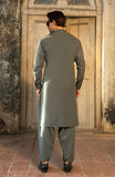 WINTER'24 MEN KAMEEZ SHALWAR WITH WAIST COAT DARK GREY