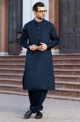 NAVY 100% COTTON KAMEEZ SHALWAR
