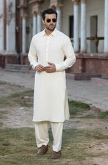 CREAM BLENDED KAMEEZ SHALWAR