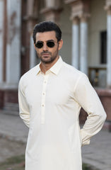 CREAM BLENDED KAMEEZ SHALWAR