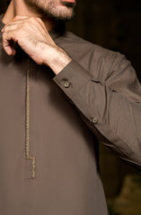 SUMMER'25 EMBROIDERED MEN KAMEEZ SHALWA OAK