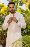 MEN KAMEEZ SHALWAR OFF WHITE