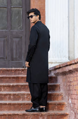 BLACK 100% COTTON KAMEEZ SHALWAR
