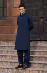 NAVY 100% COTTON KAMEEZ SHALWAR
