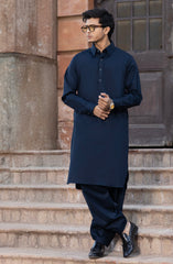 NAVY 100% COTTON KAMEEZ SHALWAR
