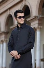 CHARCOAL 100% COTTON KAMEEZ SHALWAR