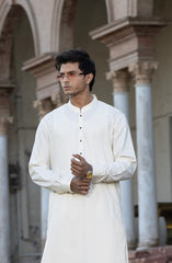 CREAM BLENDED KAMEEZ SHALWAR
