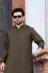 OLIVE BLENDED KAMEEZ SHALWAR