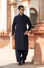 NAVY BLENDED KAMEEZ SHALWAR