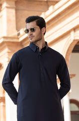 NAVY BLENDED KAMEEZ SHALWAR