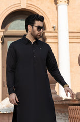 BLACK BLENDED KAMEEZ SHALWAR
