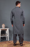 WINTER'24 MEN KAMEEZ SHALWAR WITH WAIST COAT CHARCOAL